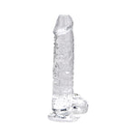 Loving Joy - 7 Inch Insertable Clear Realistic Dildo With Balls and Suction Cup - 19 CM - N12186