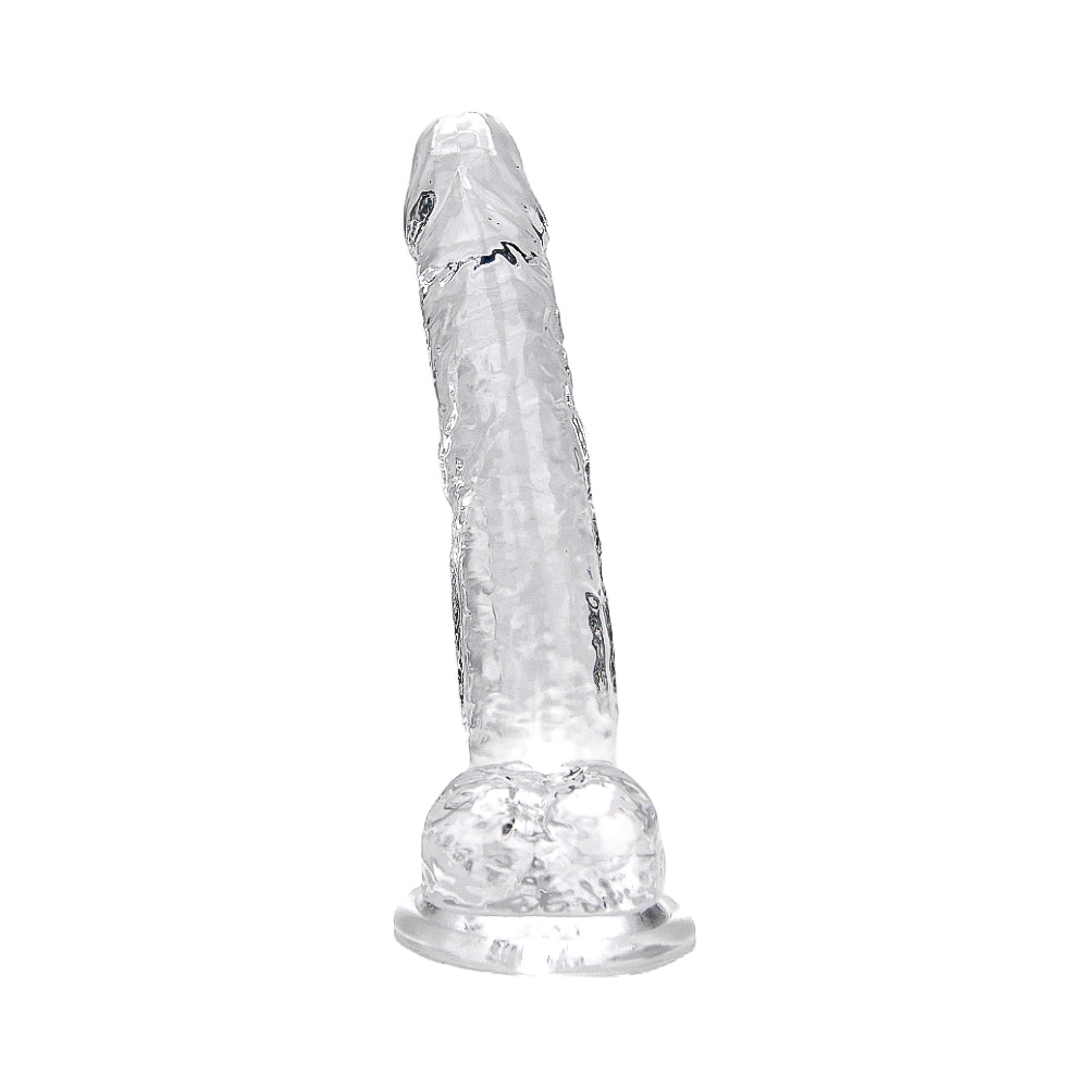 7 Inch Insertable Clear Realistic Dildo With Balls and Suction Cup - 19 CM - N12186