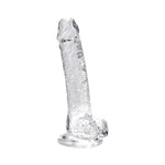 Loving Joy - 7 Inch Insertable Clear Realistic Dildo With Balls and Suction Cup - 19 CM - N12186