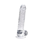 Loving Joy - 7 Inch Insertable Clear Realistic Dildo With Balls and Suction Cup - 19 CM - N12186