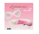 Lovesecret Sensual - LS47 - Fox Set Pink / White- Fox Tail Plug & Fox Ears Gift Box - 20 CM