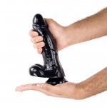 XXLTOYS - Joey - Dildo - insertable length  17 X 5 cm - Black - Made in Europe