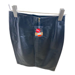 Black Leather-Look Mini Skirt – Size M