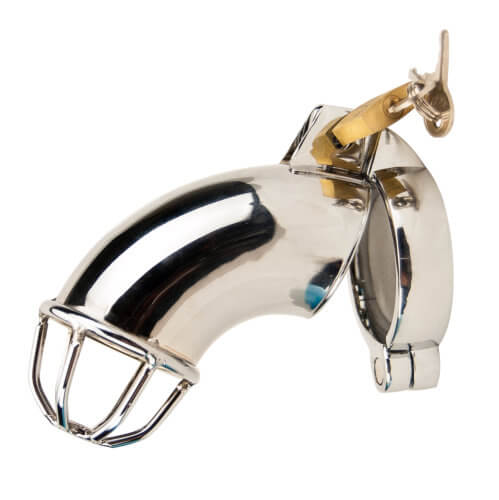Metal Cockcage - Impound Exhibition Male Chastity Device - With Lock And Keys