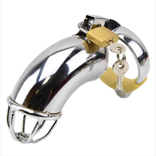 Metal Cockcage - Impound Exhibition Male Chastity Device - With Lock And Keys