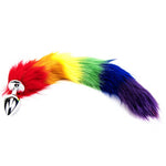 Pride - Rainbow Fox Tail Butt Plug- 45 CM - Insertable 7 Cm - N10780