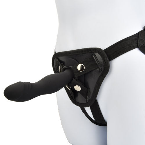Loving Joy - 6 Inch Silicone Strap On Black - Length 15,5 CM - N11475