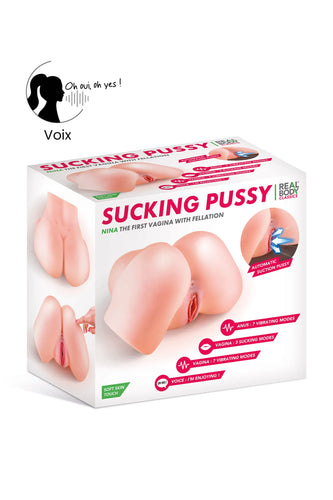 Real Body Nina Unique Sucking Realistic Masturbator Vibrating Vagina and Anus - 3,5 Kg