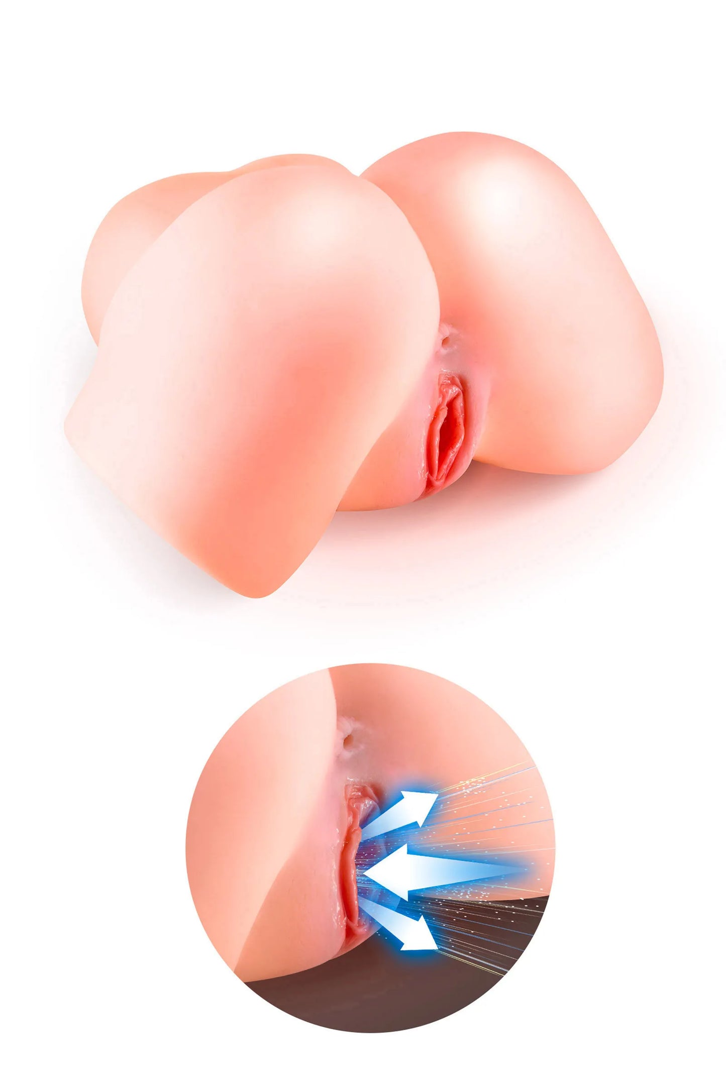 Real Body Nina Unique Sucking Realistic Masturbator Vibrating Vagina and Anus - 3,5 Kg