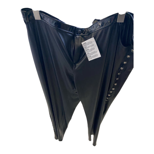 Noir Handmade - Kinky Glossy Black Trouser Sizes 3XL / 4XL / 5XL / 6Xl