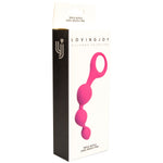 Triple Ripple Silicone Anal Beads - Pink- 14 CM - NS6551