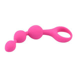 Triple Ripple Silicone Anal Beads - Pink- 14 CM - NS6551