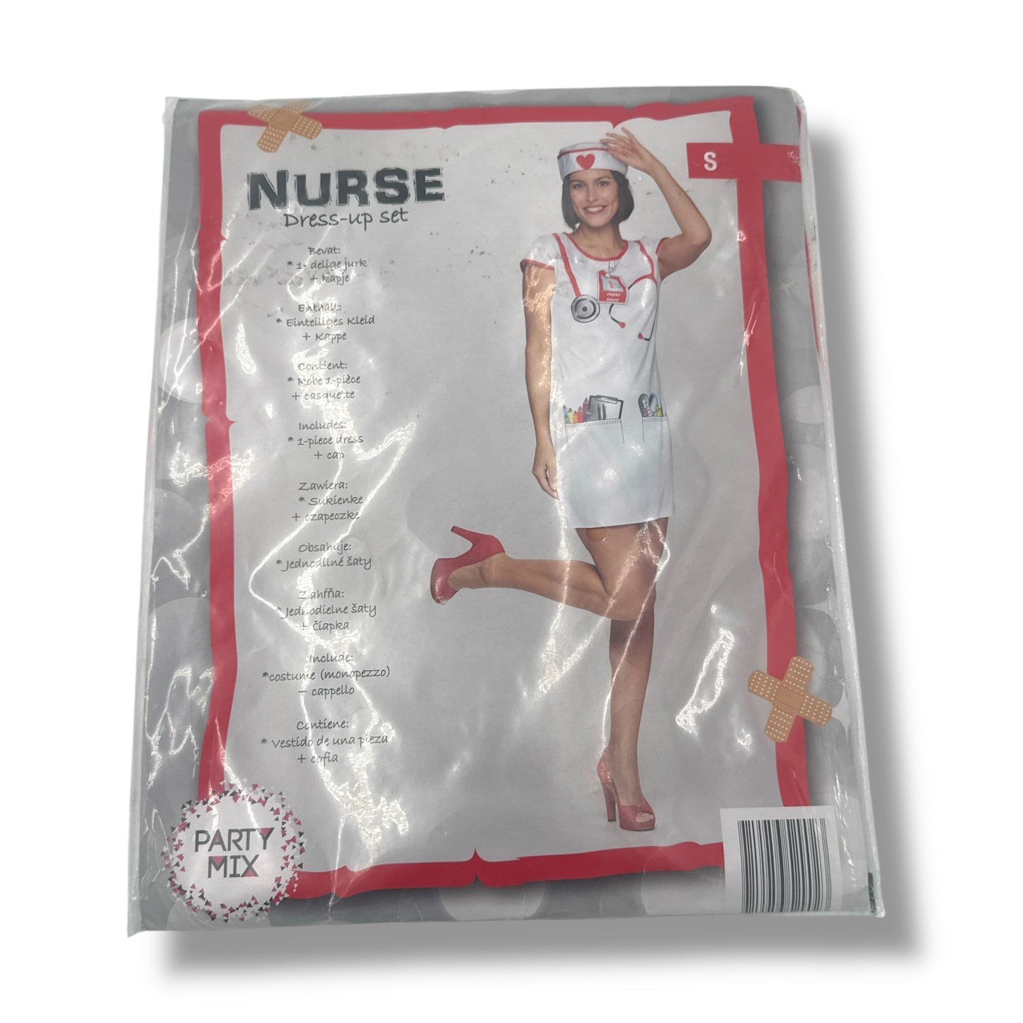Sexy Nurse Costume – White Roleplay Dress with Cap – S / M / L – Women’s Lingerie Outfit