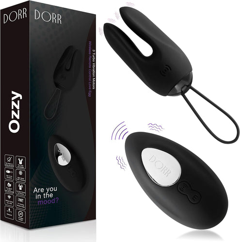 DORR - OZZY - Remote Control Vibrator – 3 Motors, 10 Vibration Patterns, Black
