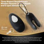DORR - OZZY - Remote Control Vibrator – 3 Motors, 10 Vibration Patterns, Black