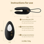 DORR - OZZY - Remote Control Vibrator – 3 Motors, 10 Vibration Patterns, Black