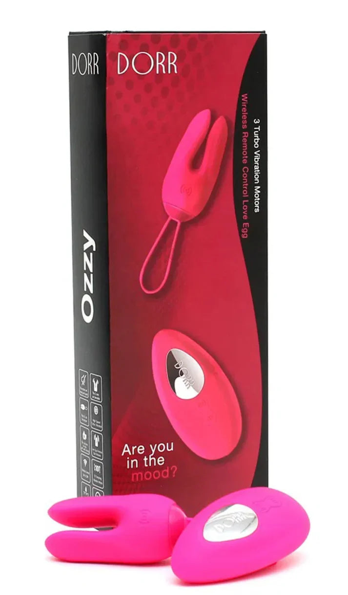 DORR - OZZY - Remote Control Vibrator – 3 Motors, 10 Vibration Patterns, Pink