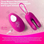 DORR - OZZY - Remote Control Vibrator – 3 Motors, 10 Vibration Patterns, Pink