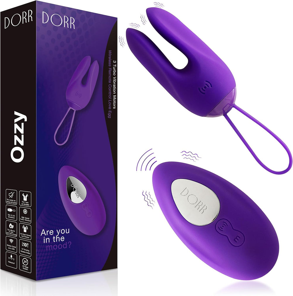 DORR - OZZY - Remote Control Vibrator – 3 Motors, 10 Vibration Patterns, Purple