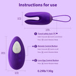 DORR - OZZY - Remote Control Vibrator – 3 Motors, 10 Vibration Patterns, Purple