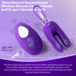 DORR - OZZY - Remote Control Vibrator – 3 Motors, 10 Vibration Patterns, Purple