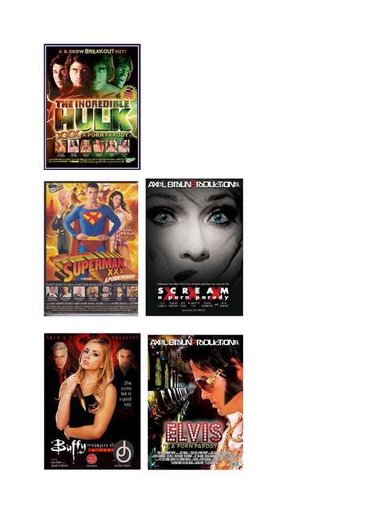 DVD Parody 5 Titles Pack  - Italian Versions - quality productions