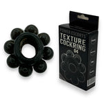 Power Escorts - BR287 - Texture Cockring 04 - Black - Extra Stretchable