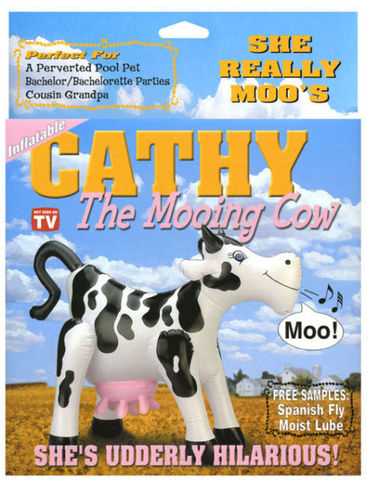 Pipedream Cathy The Mooing Cow - Inflatable Cow With Real Cow Voice Tone