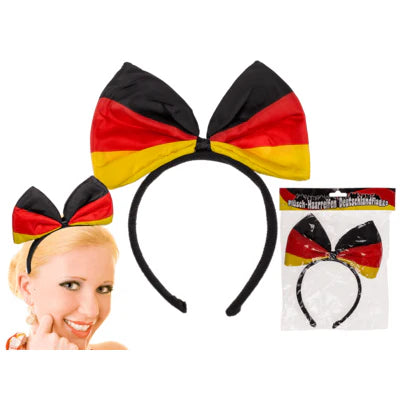Kinky Pleasure - OB057 - Germany Bow Headband – Black, Red & Yellow
