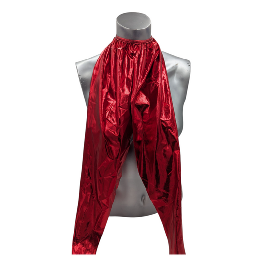 Kinky Glossy Red Halter Top With Open Back