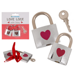 Kinky Pleasure - B057 - Love lock with red heart 2pcs on displaycard
