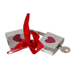 Kinky Pleasure - B057 - Love lock with red heart 2pcs on displaycard