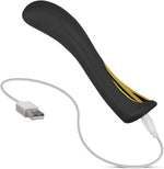 DORR - Silker - G-Spot Vibrator – Black & Gold, Rechargeable, 20 cm