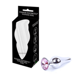 Power Escorts - BR213 Spink - Diamond King Small Buttplug Pink Stone - Length 9,5cm - dia: 3cm