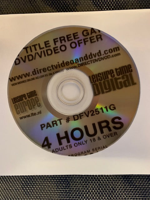 Dvd Gay 4 Hrs USA Spindle - Packed in Paper Bag