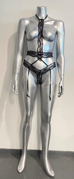 Body Pleasure - TL143  Black - Sexy Body Stocking Lingerie Set - One Size Fits Most - stylish Colour Box