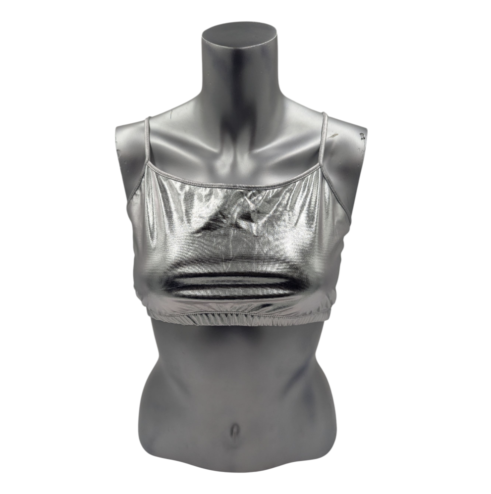 Combi Deal - Kinky Glossy Silver  Slim Top With Matching Boxer