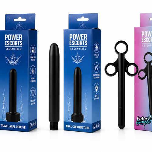Power Escorts - Saving 3 Pack - Anal Cleansing 3 model - Lube Application Set