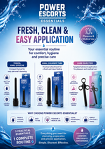 Power Escorts - Saving 3 Pack - Anal Cleansing 3 model - Lube Application Set