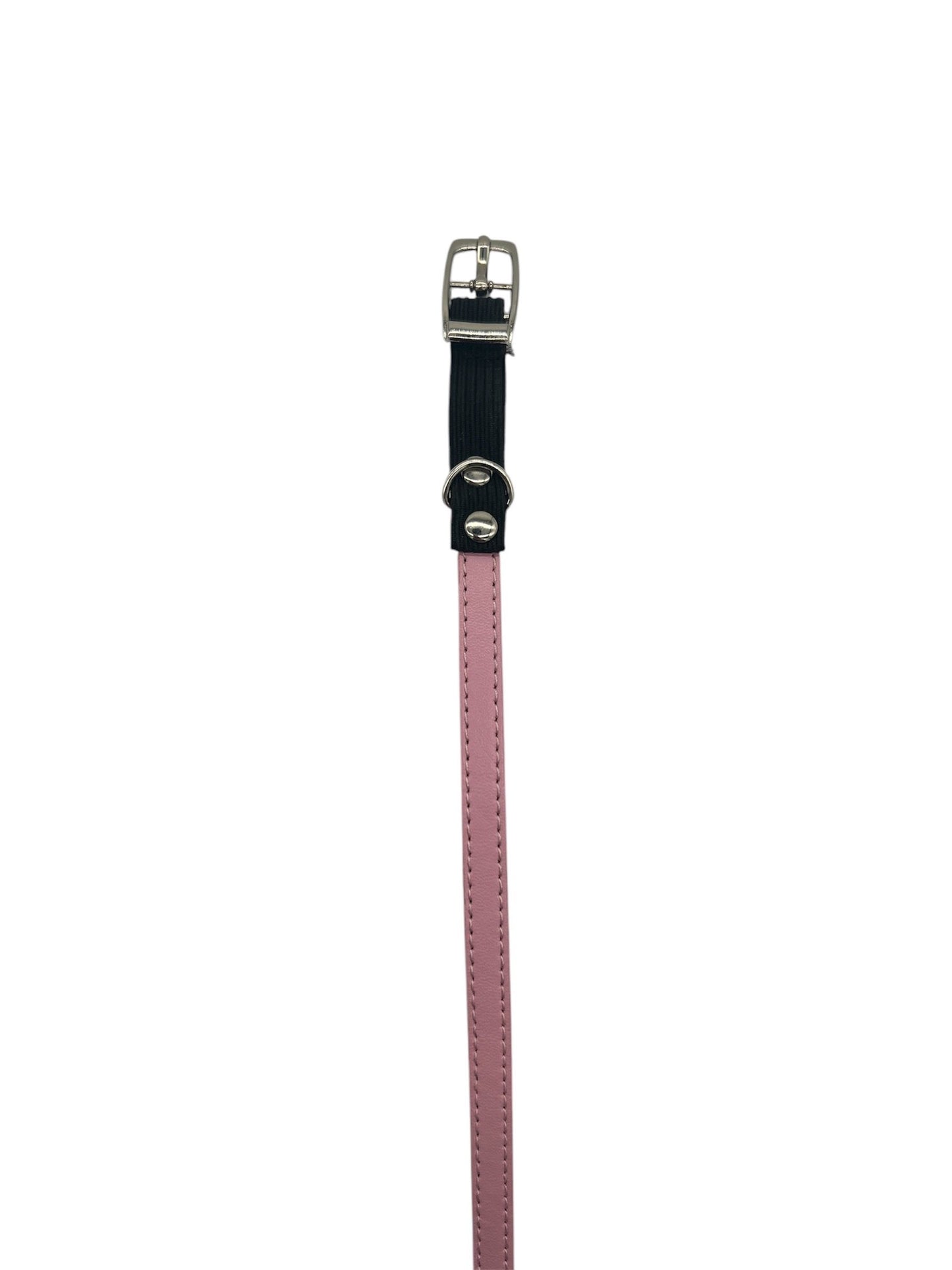 Cat Collar / Small Dog Collar - Pink/Black - Dia 8 CM - Length 30 CM - Width 0,7 CM