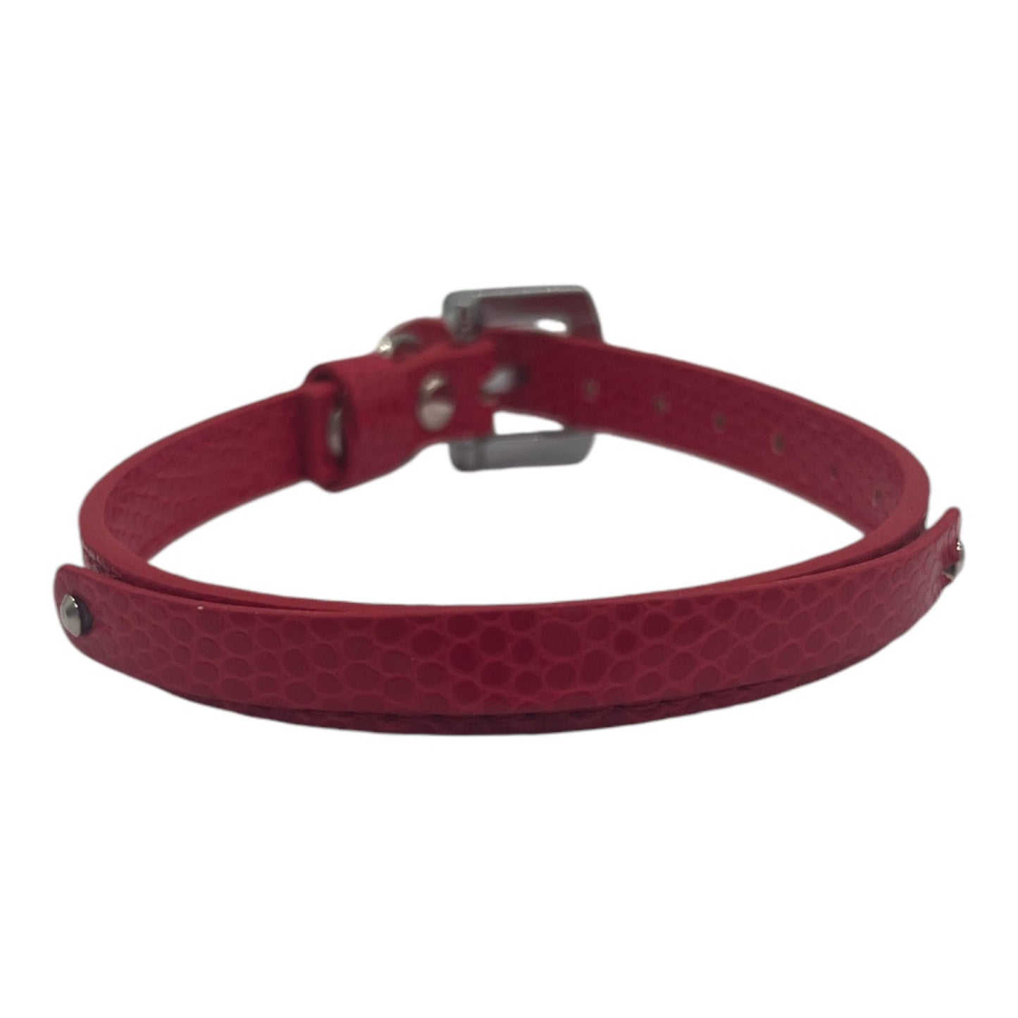 Cat Collar / Small Dog Collar - Red - Dia 8 CM - Length 30 CM - Width 1 CM - Buckle With Luxury Diamond Stone Look