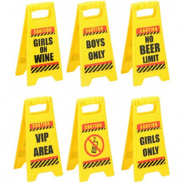 Kinky Pleasure - ED012 - Mini Warning Sings - 6 Pieces - Funny Text