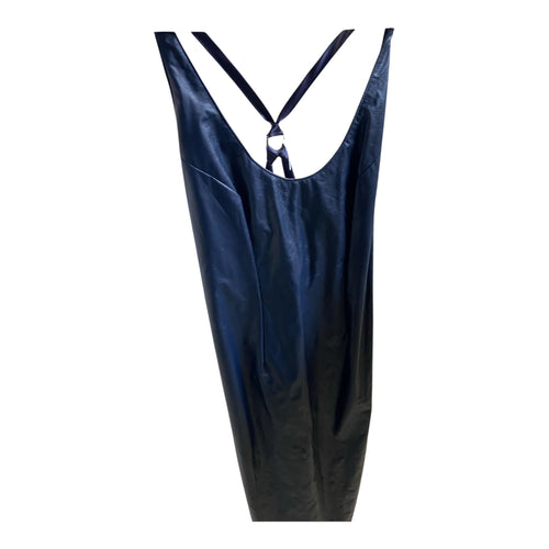 Party Wear  -Dark Blue Wetlook Dress Open shoulder Size 38
