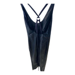 Party Wear  -Dark Blue Wetlook Dress Open shoulder Size 38