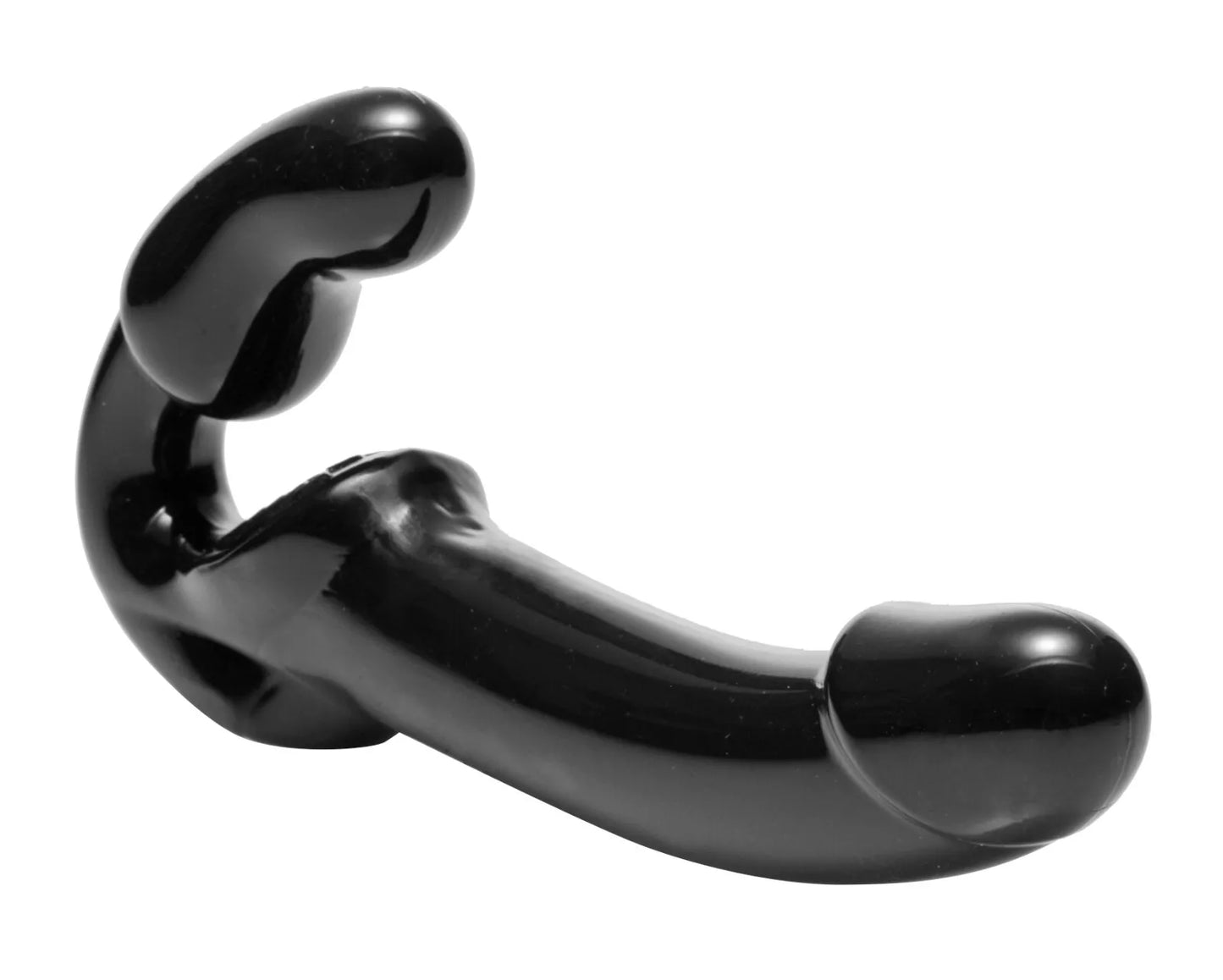 XR Brands - StrapU Revolver Strapless Strap On Dildo Black - G-Spot Clitoral Stimulation - Big Size