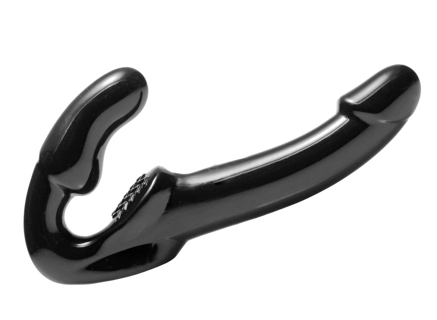 XR Brands - StrapU Revolver Strapless Strap On Dildo Black - G-Spot Clitoral Stimulation - Big Size