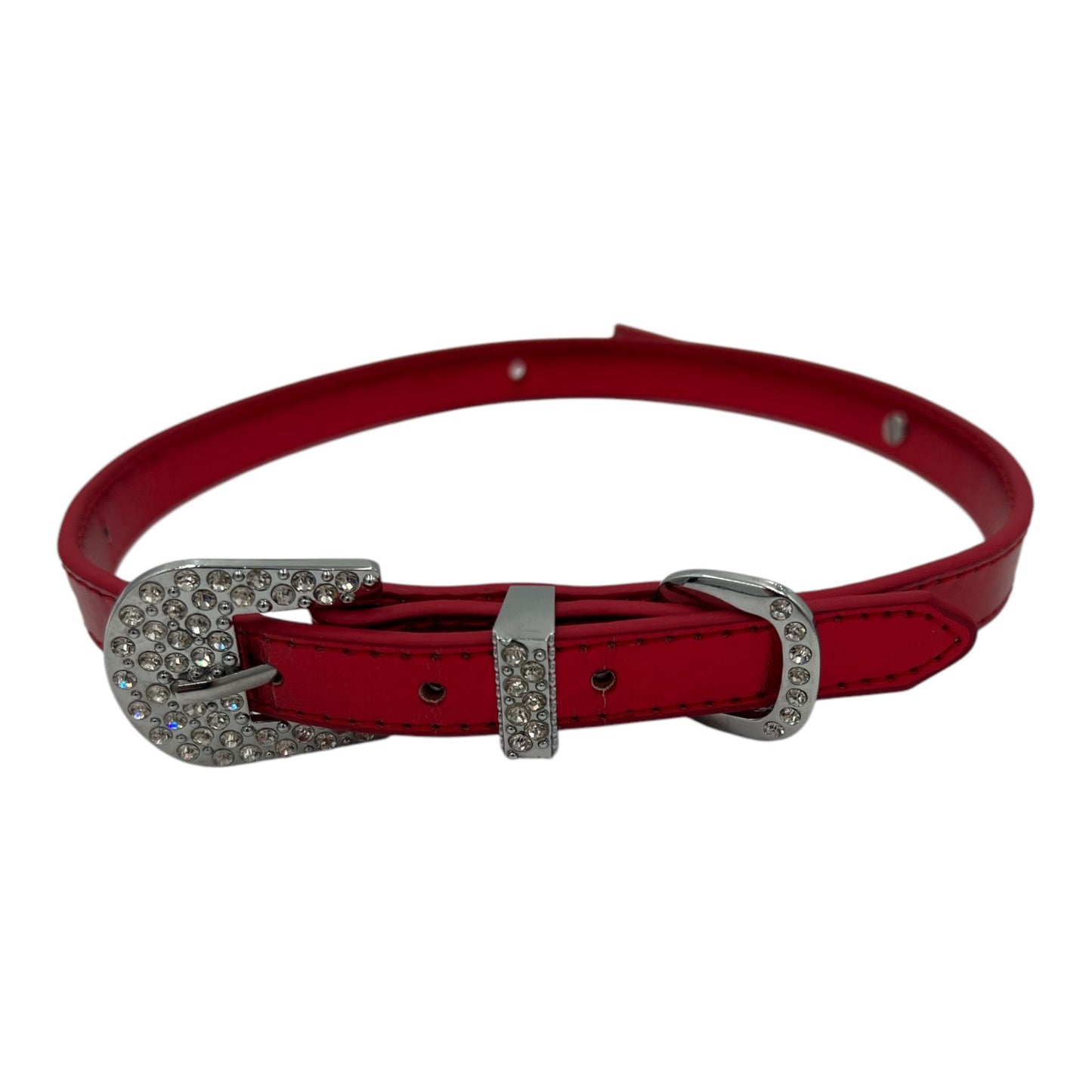 Collar/Neckband - Red - BDSM - Diameter 16 CM - Length 58 CM - Width 1.5 CM