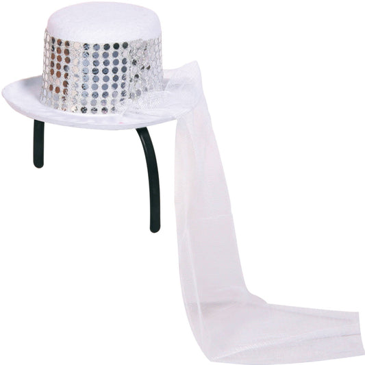 Kinky Pleasure - FT040 - Wedding Dress Party Diadeem Hat - 1 Piece