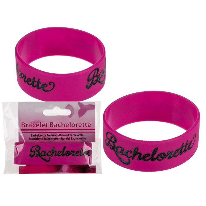 Kinky Pleasure - OB006 - Bracelet ''Bachalorette'' - Pink - Rubber - 10 Pieces