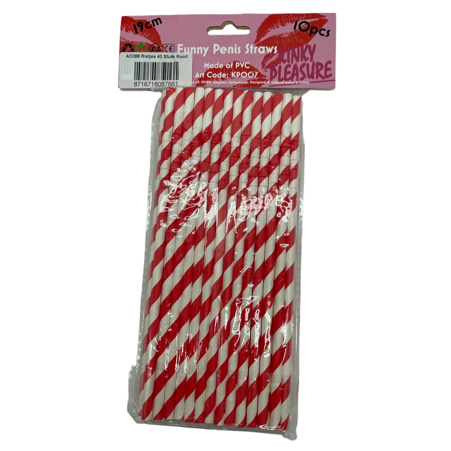 Timmy Toys - AC088 - Paper Straws - 20,5 cm - 40 Pieces - 6 Colours - 1 Piece